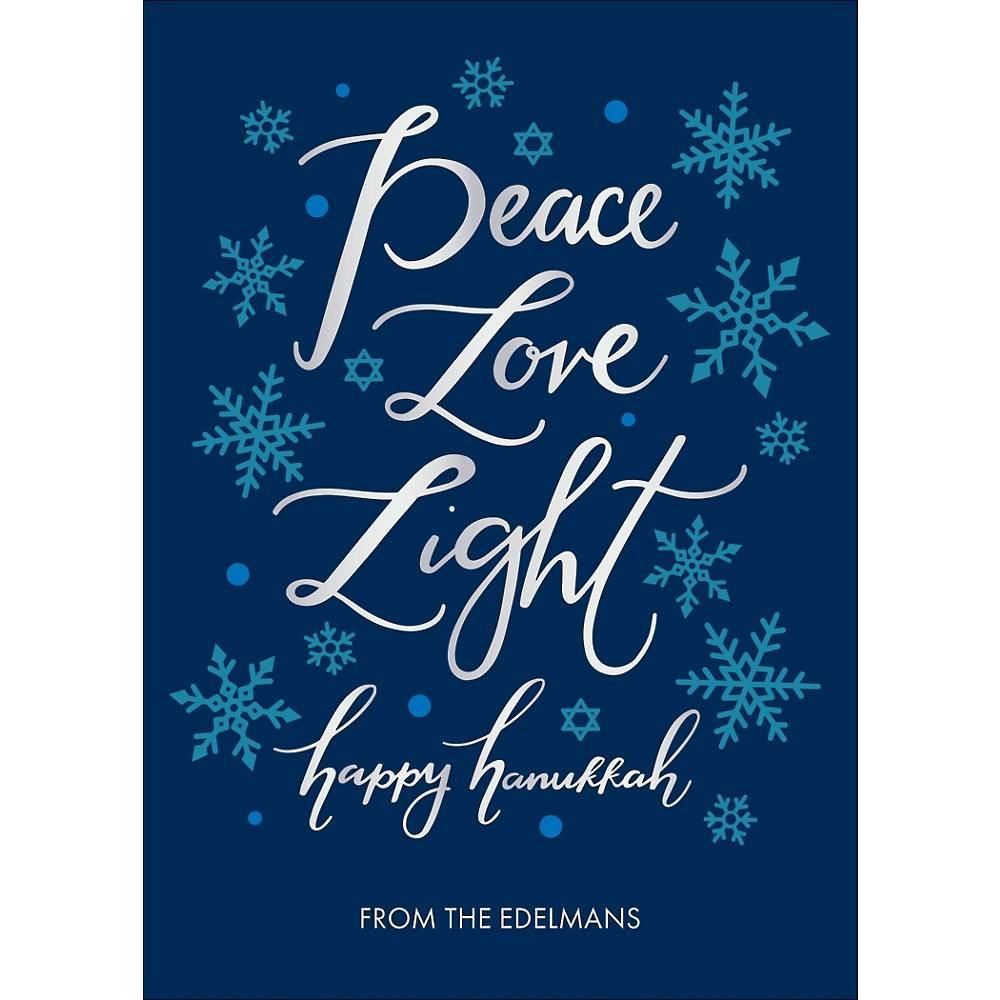 Peace Light Love Holiday Photo Card